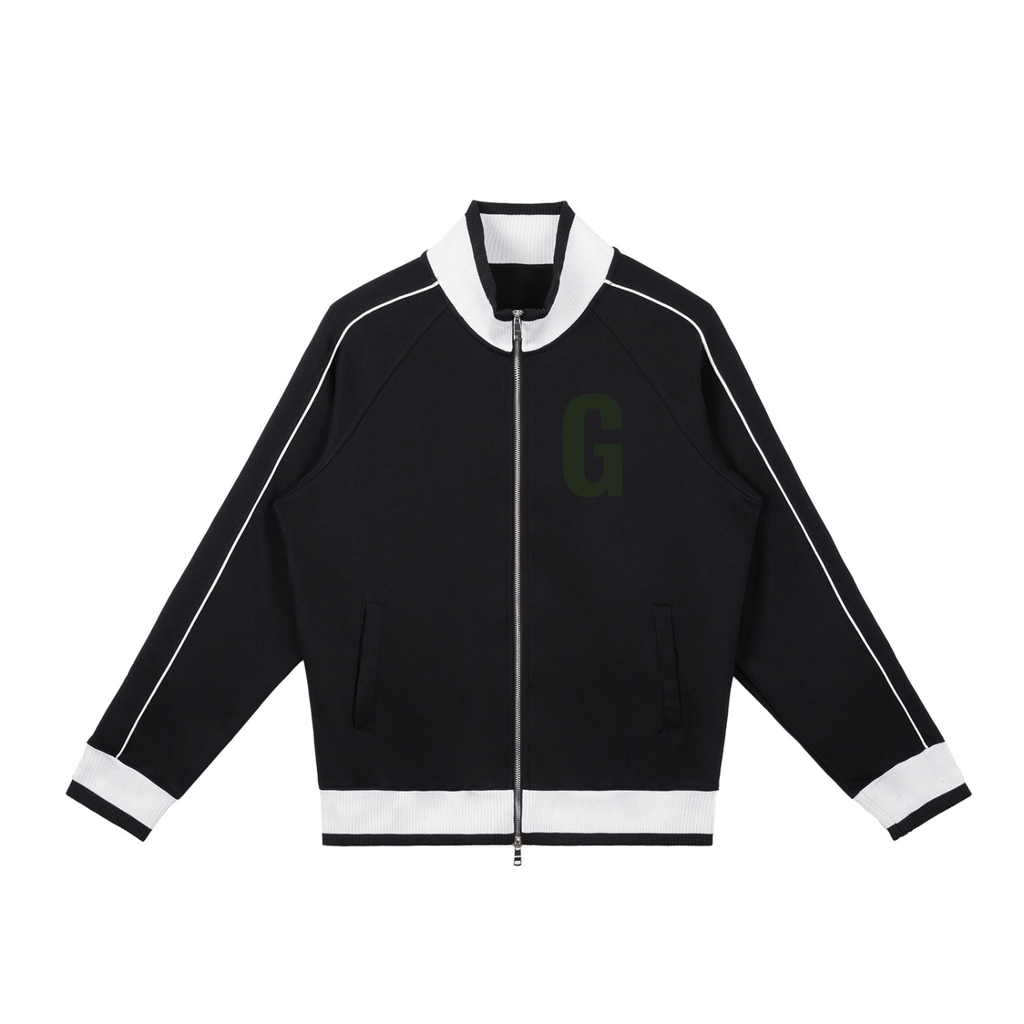 Color Block Raglan Sleeve Zip Track Jacket